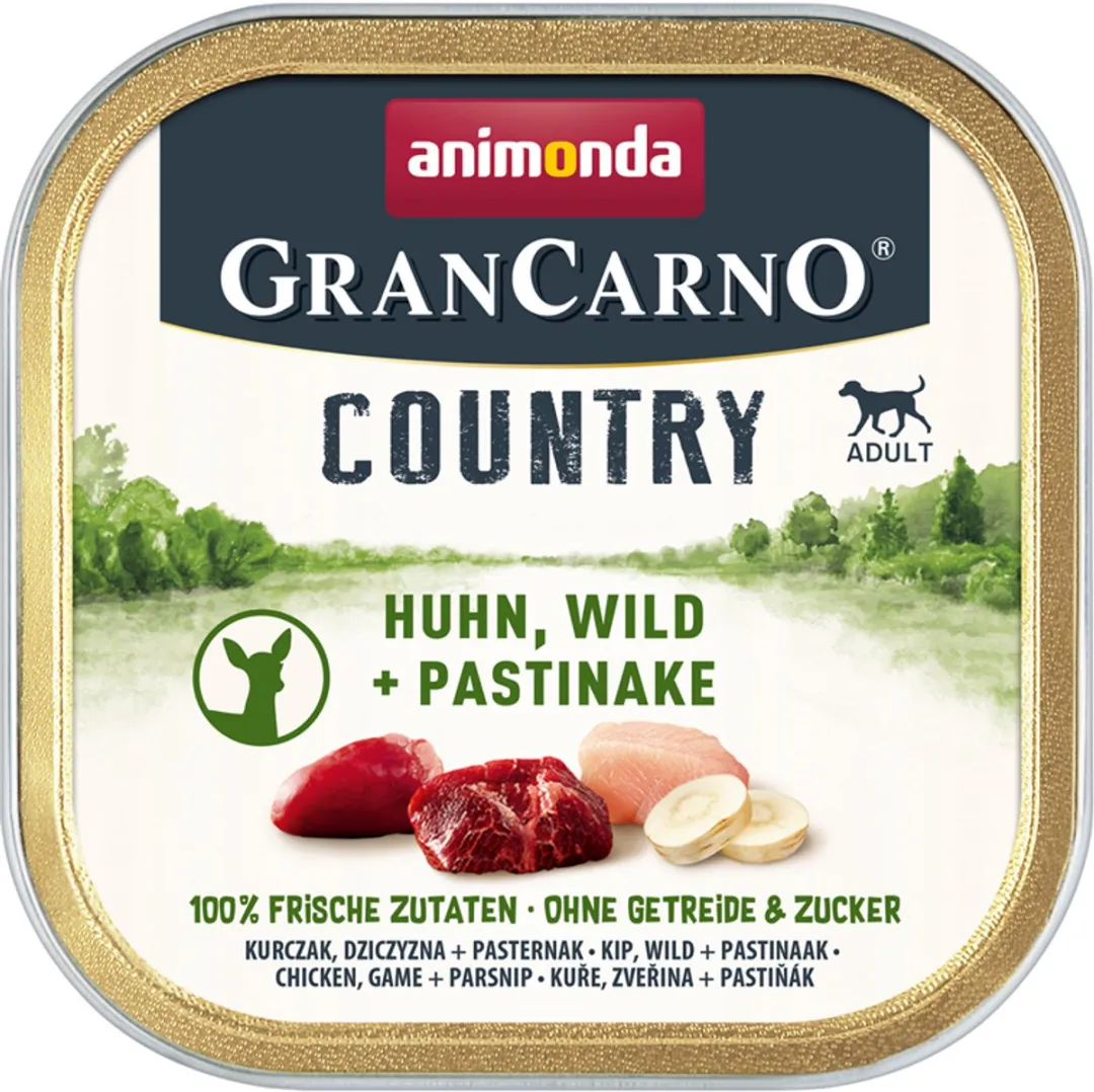 Animonda Dog GranCarno Country Adult Kip, Wild & Pastinaak