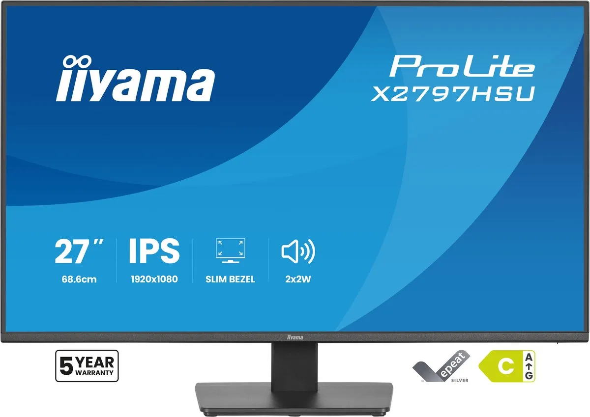 iiyama ProLite X2797HSU-B1 Monitor 27" Full HD IPS - afbeelding 6 van 6
