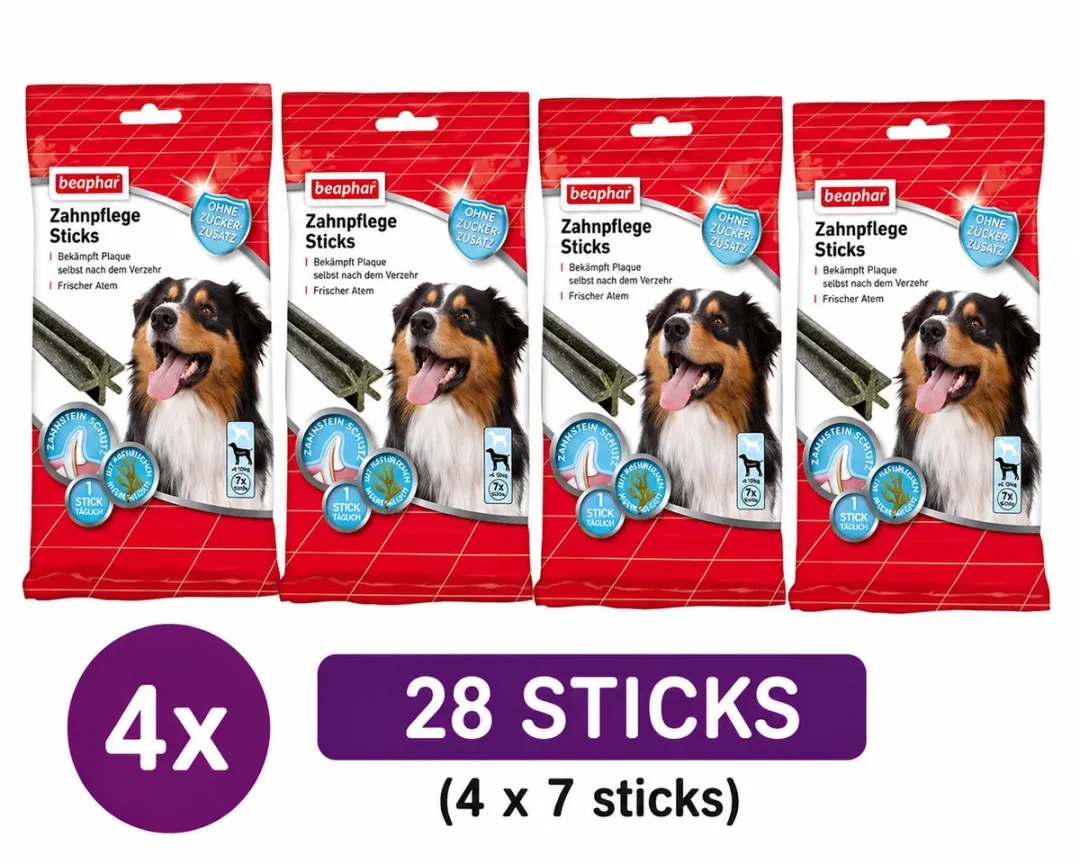Beaphar Dentastix Medium/Groot 28 Stuks (4x7)