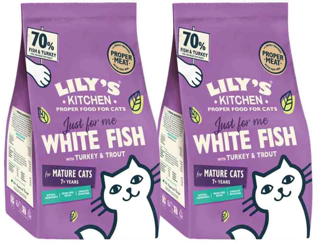 Lily's Kitchen Droog Kattenvoer Senior Witvis Kalkoen Forel