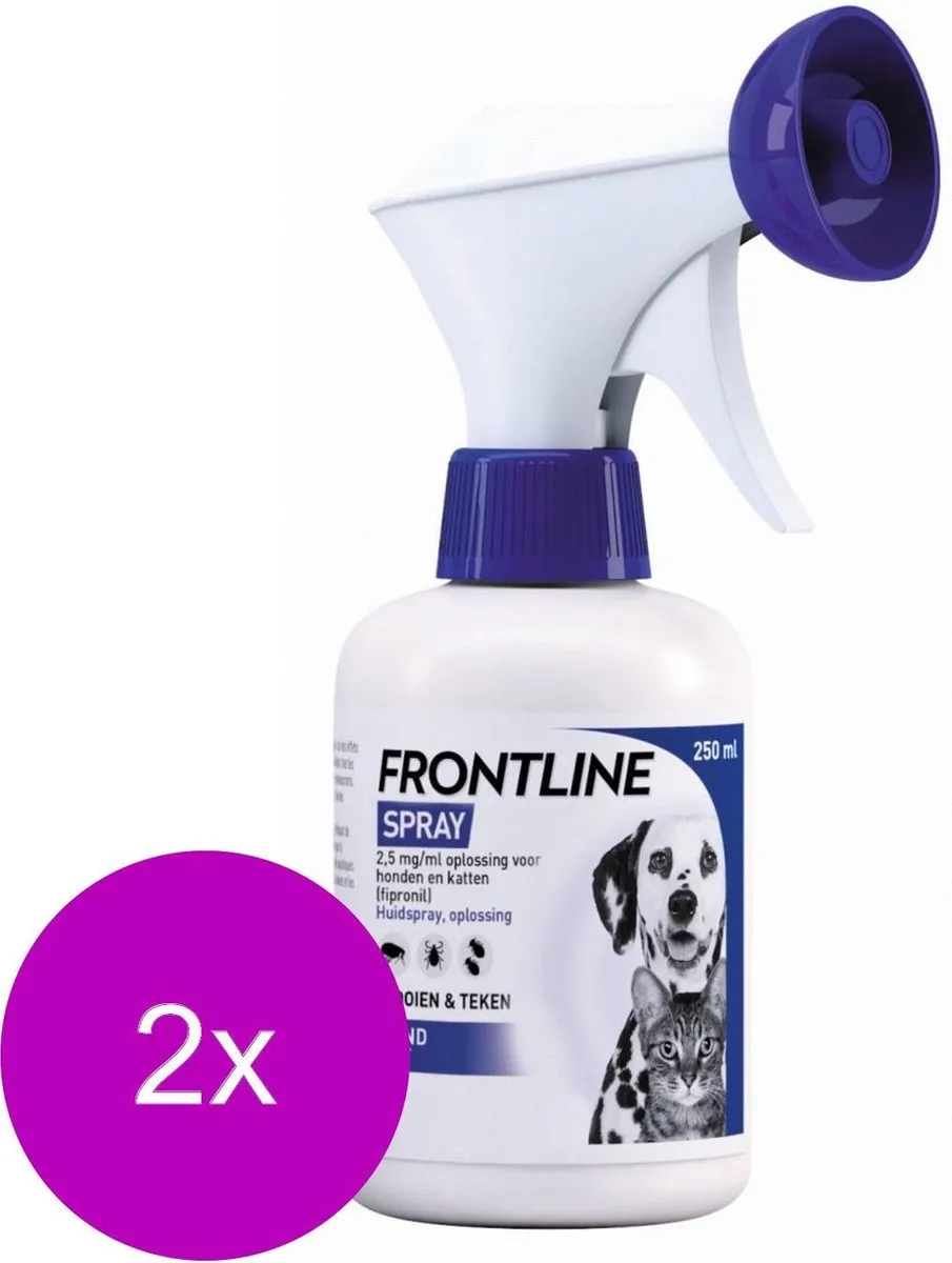 Frontline Anti Vlooien & Teken Spray 2x250ml