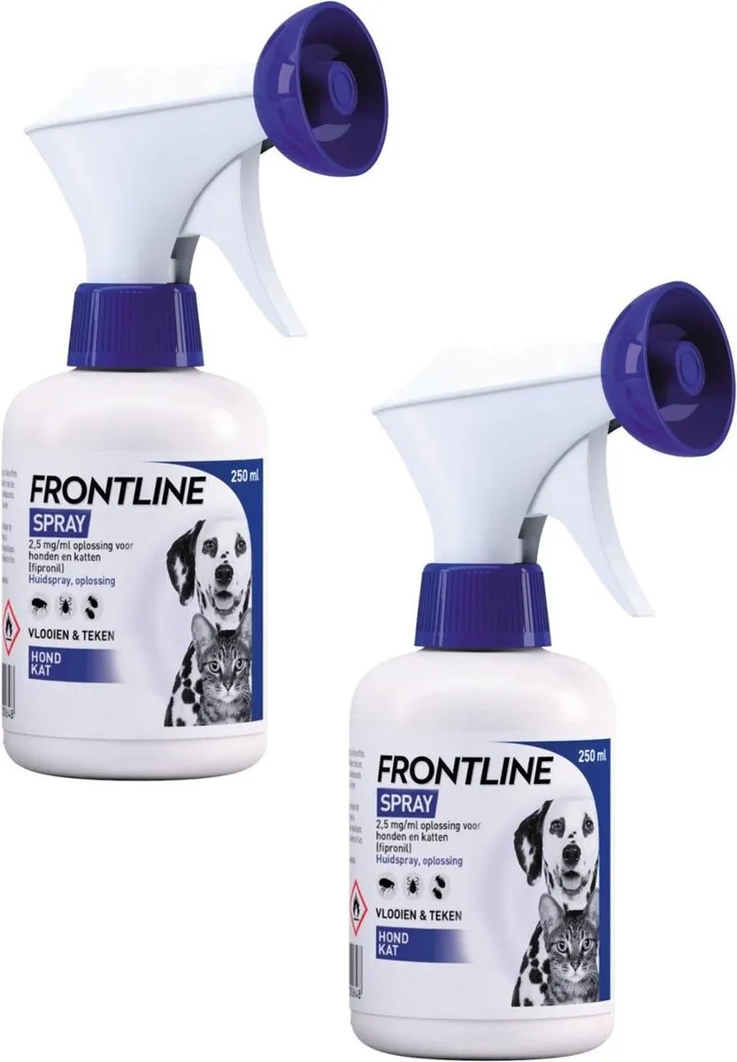 Frontline Anti Vlooien & Teken Spray 2x250ml