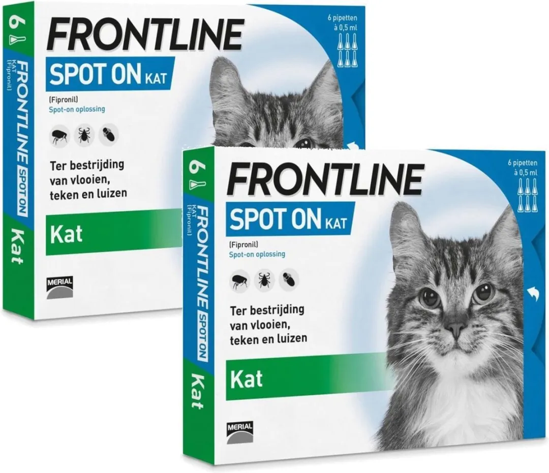 Frontline Spot On Kat Anti-vlooienmiddel 2x6 Pipetten