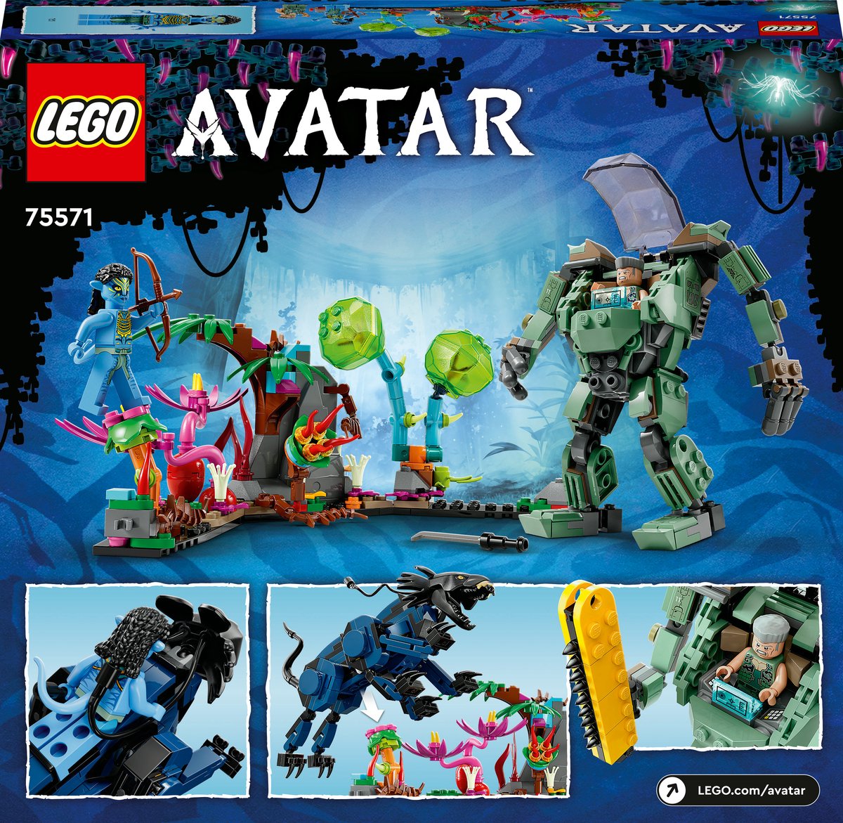 LEGO Avatar Neytiri & Thanator vs. AMP Suit Quaritch - 75571