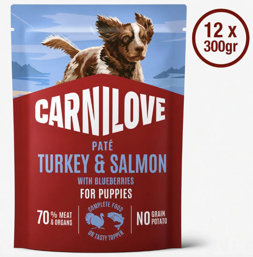 Carnilove Dog Pouch Paté Kalkoen & Zalm met Bosbessen