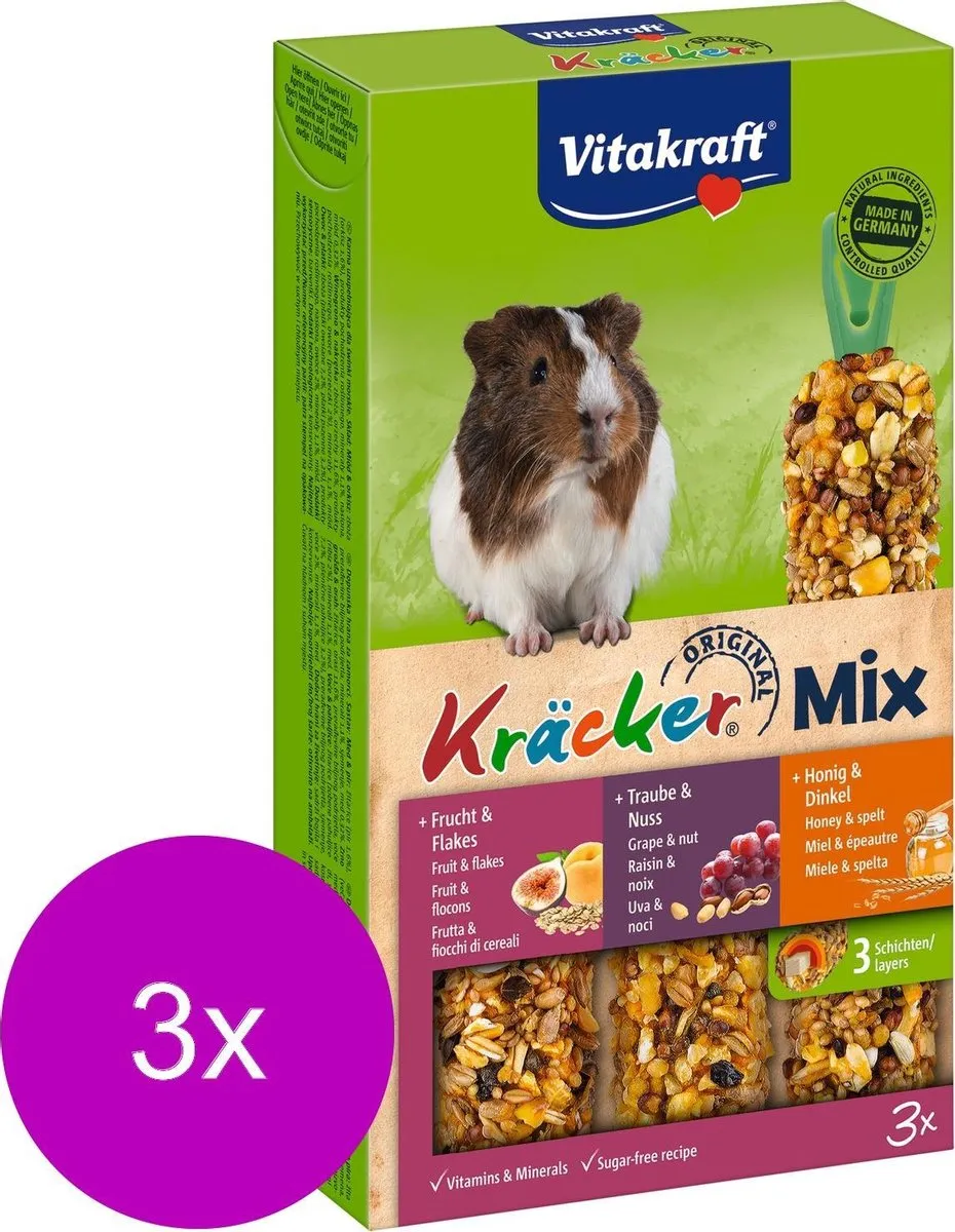 Vitakraft Cavia Kracker 3in1 - 3 Stuks