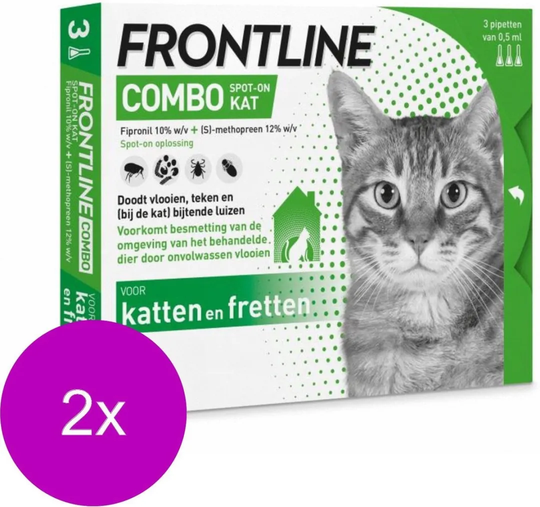 Frontline Combo Spot On Kat - 2x3 Pipetten