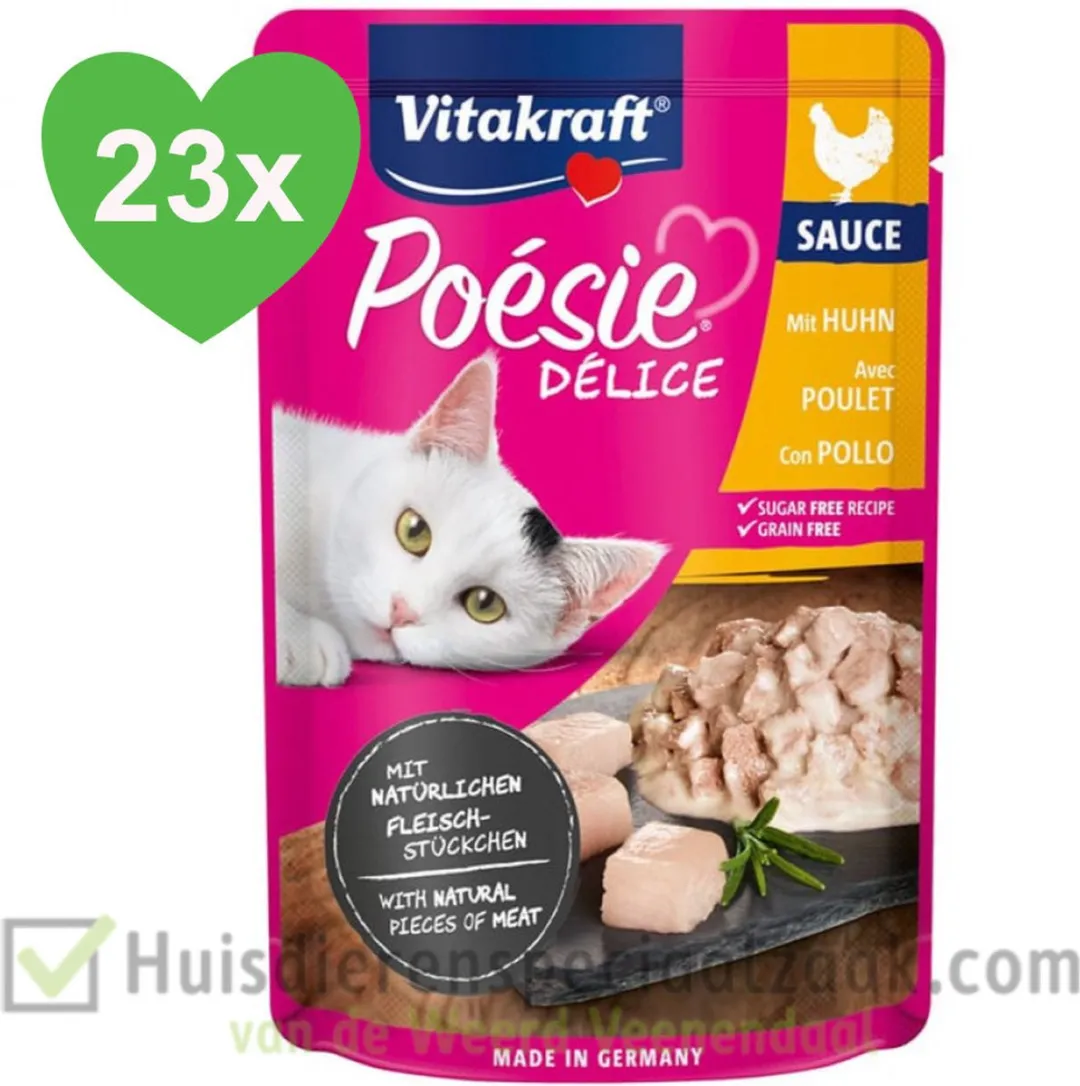 Vitakraft Delisaus Kip Kattenvoer 23x85g