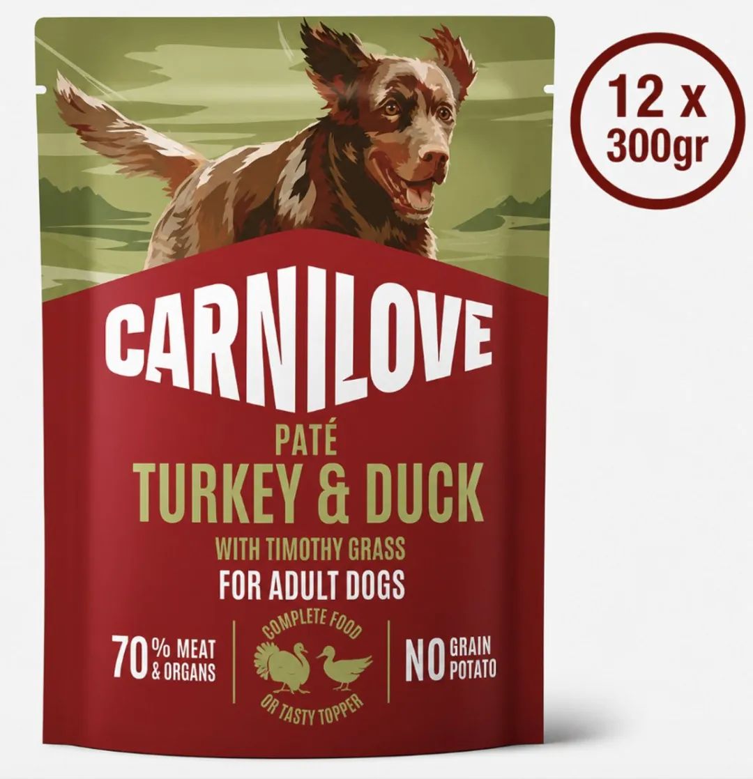 Carnilove Dog Pouch Paté Kalkoen & Eend 12x300g