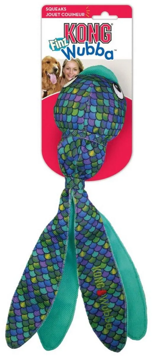 KONG Wubba Finz Large - Groen/Blauw/Paars