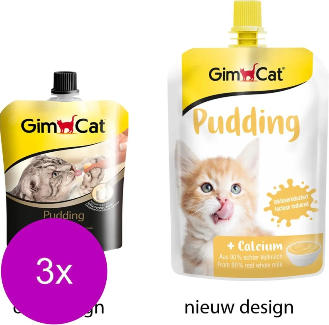 GimCat Pudding Katten Snack 3x150g