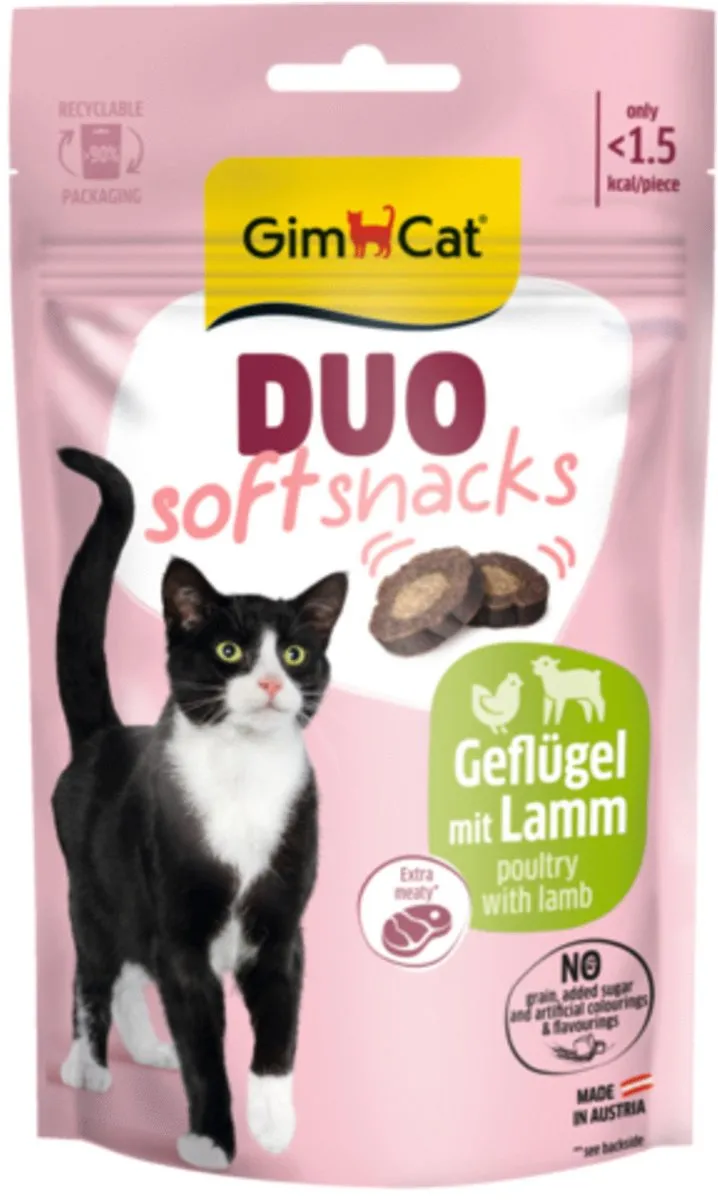 GimCat Duo Snacks Lam & Gevogelte 50g