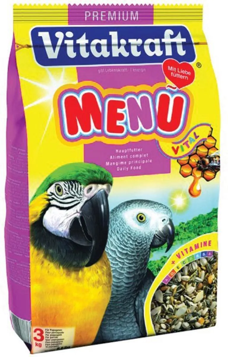 Vitakraft Papegaaien Premium Menu Vogelvoer 3kg