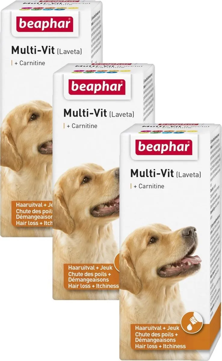 Beaphar Laveta Hond Carnitine Voedingssupplement 3x50ml