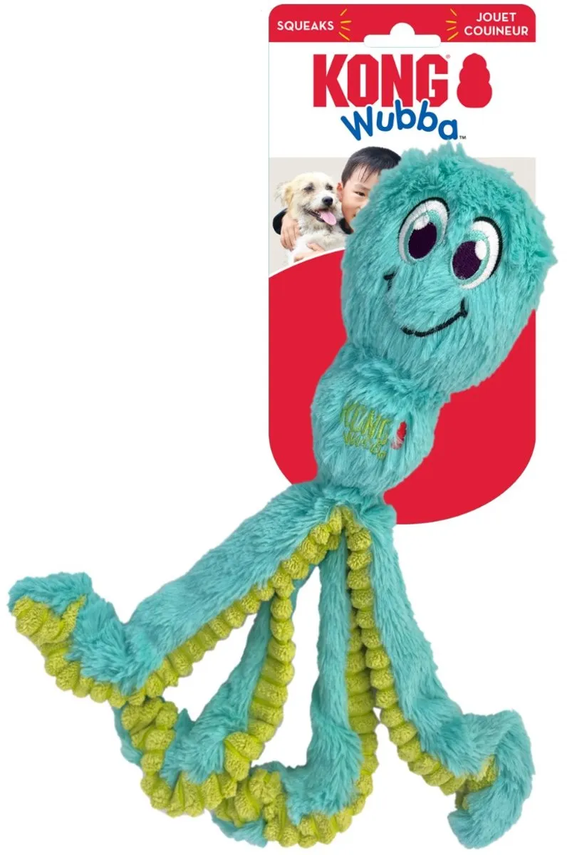 KONG Wubba Octopus Hondenspeelgoed - Blauw