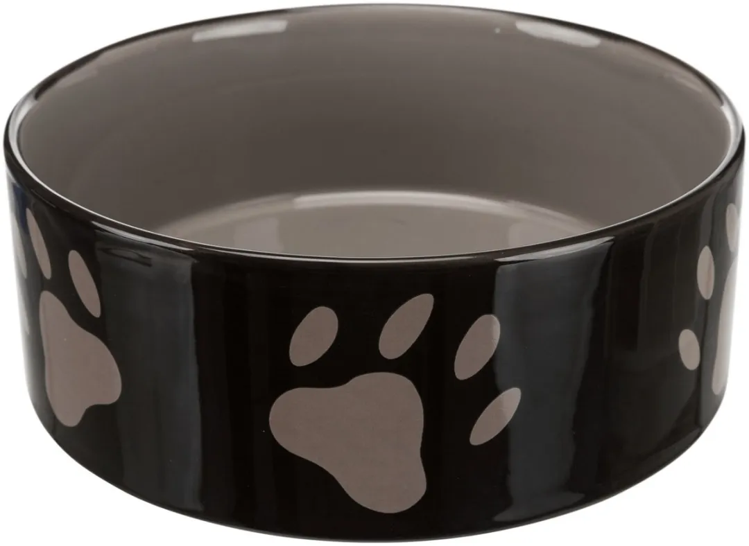 Trixie Keramieken Voerbak Pootmotief - 1,4L Ø20cm - Bruin - afbeelding 2 van 3