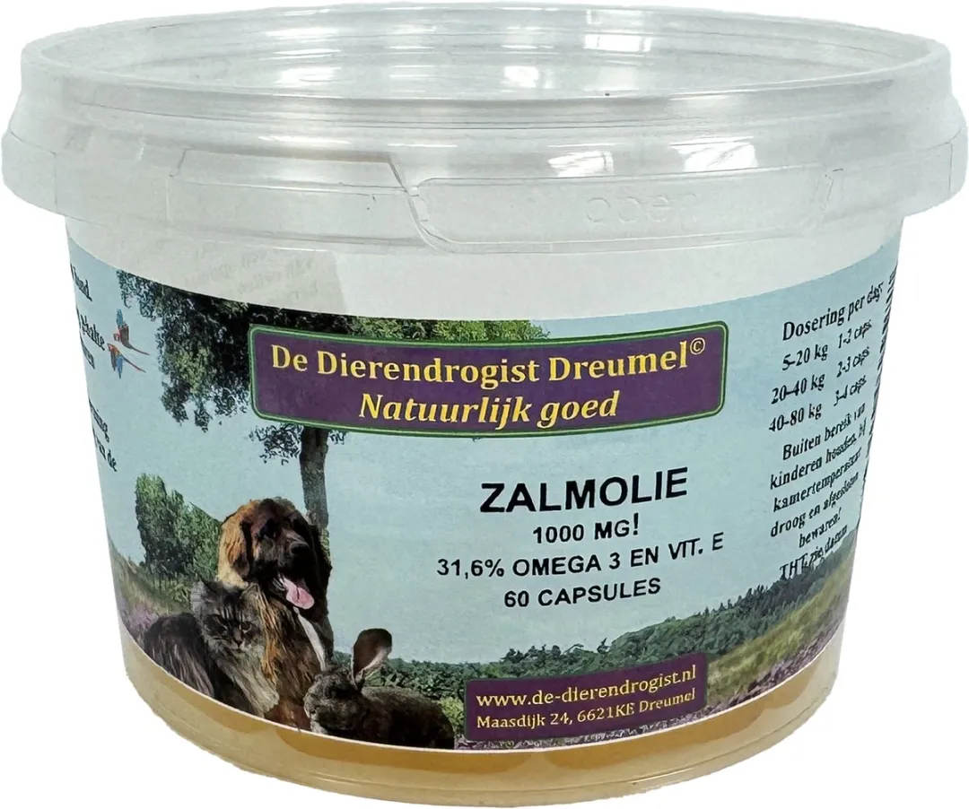 Dierendrogist Zalmolie Capsules Honden