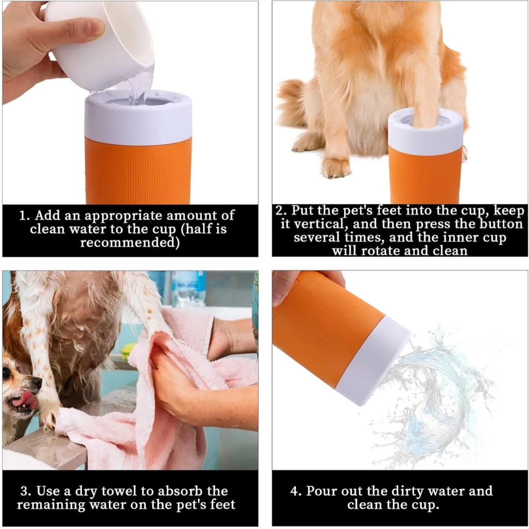 ECTEATOY Pootwasser Huisdieren - Oranje