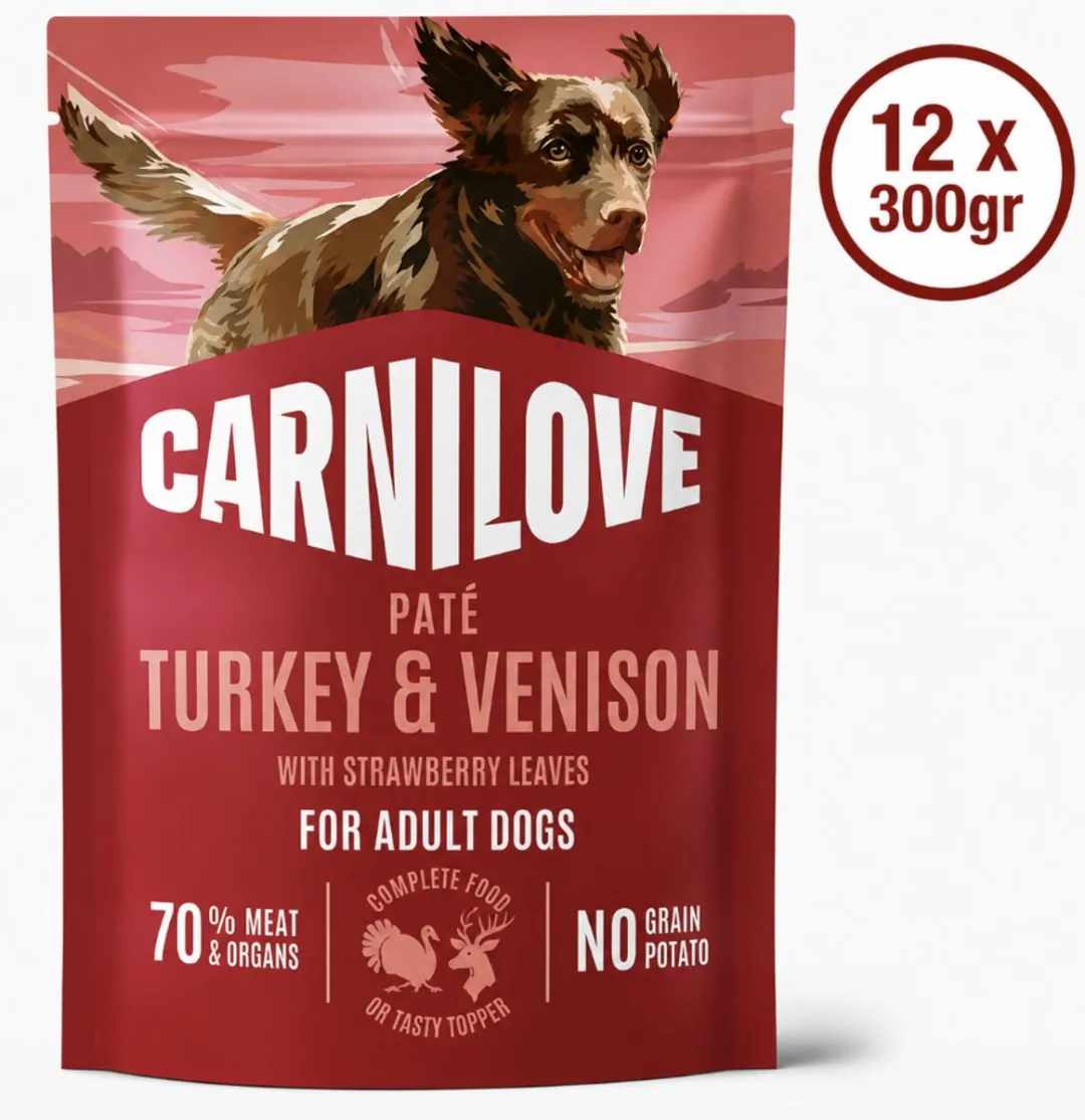 Carnilove Dog Pouch Paté Kalkoen & Hert