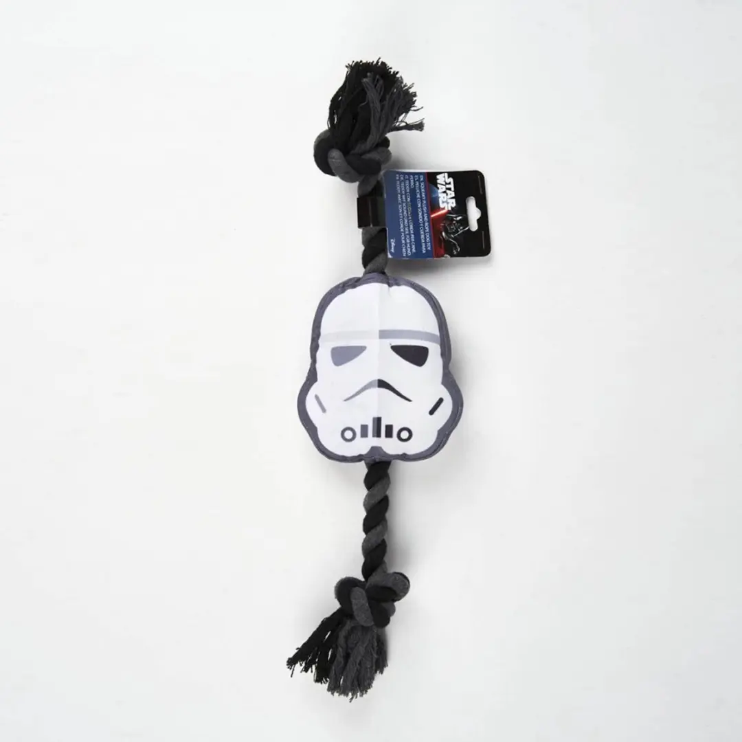 Star Wars Piepende Knuffel & Touwhondenspeeltje - Zwart/Wit