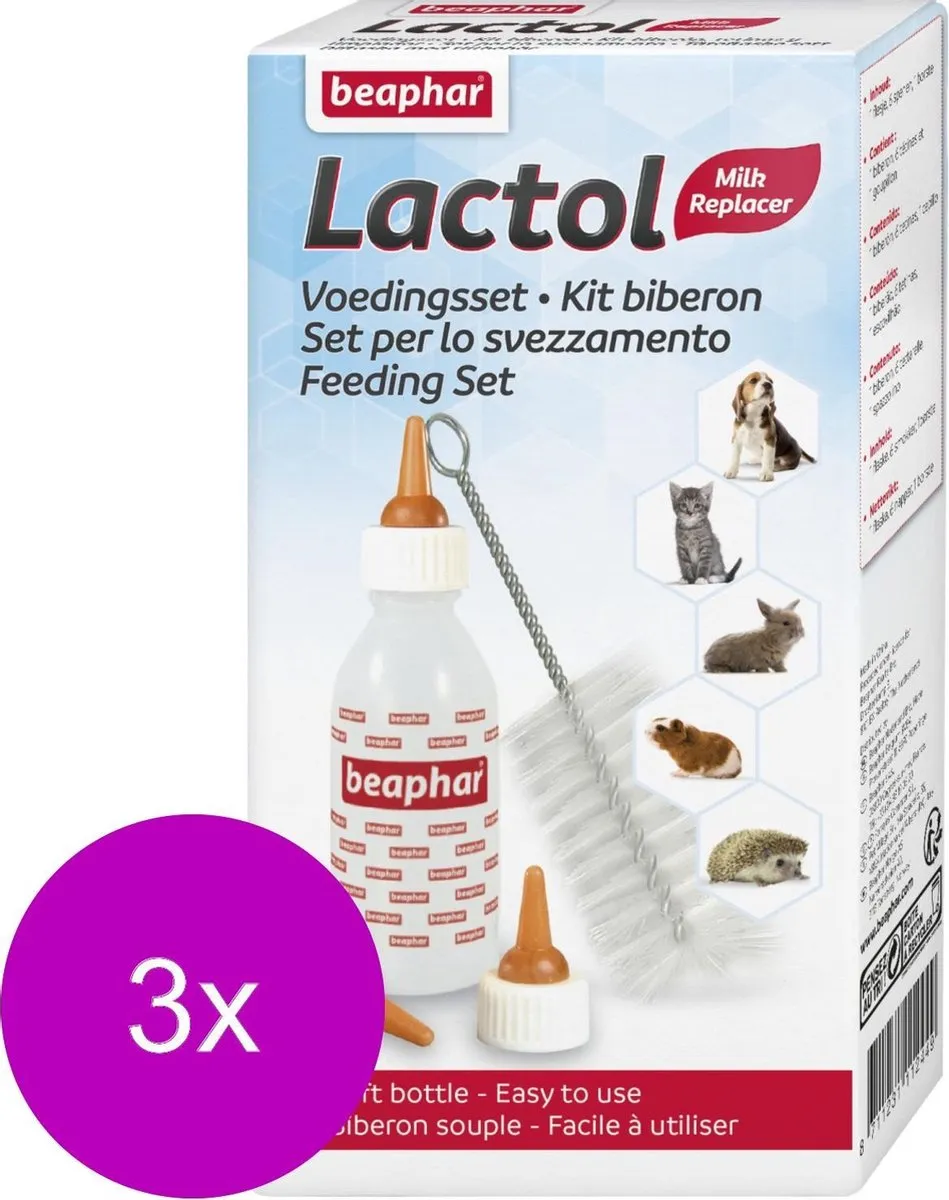 Beaphar Lactol Voedingsset - 9 Stuks (3x3)