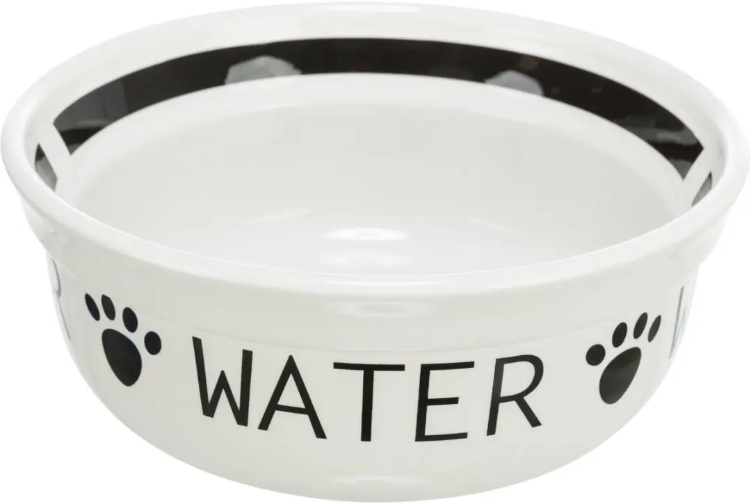 Trixie Keramische Drinkbak Hond 1,6L - Ø20cm - Blauw/Wit