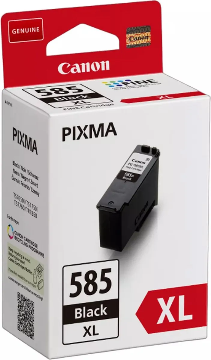 Canon PG-585XL Inktcartridge - 300 pagina's - Zwart