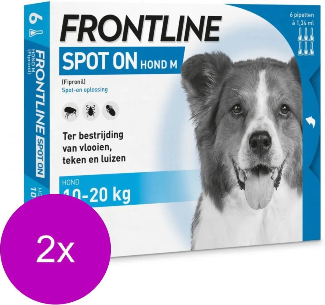 Frontline Spot On 2 Anti Vlooien & Tekenmiddel - 24 Stuks