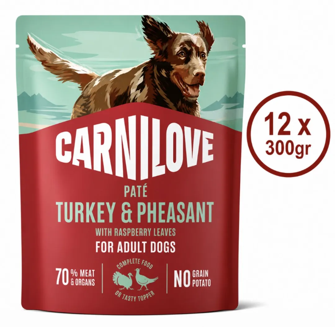 Carnilove Dog Pouch Paté Kalkoen & Fazant 12x300g