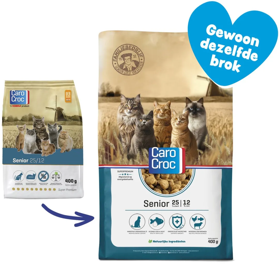 Carocroc Senior Kattenvoer Lam/Gevogelte/Vis 400g - afbeelding 6 van 6