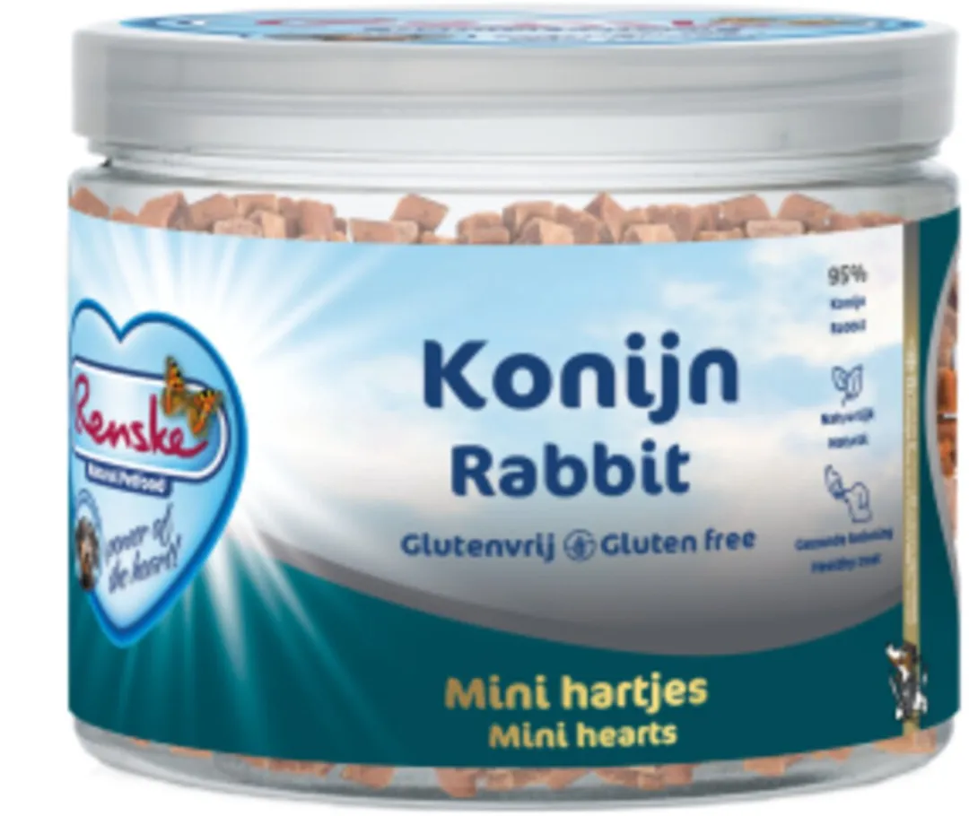 Renske Graanvrije Mini Hartjes Konijn 100g
