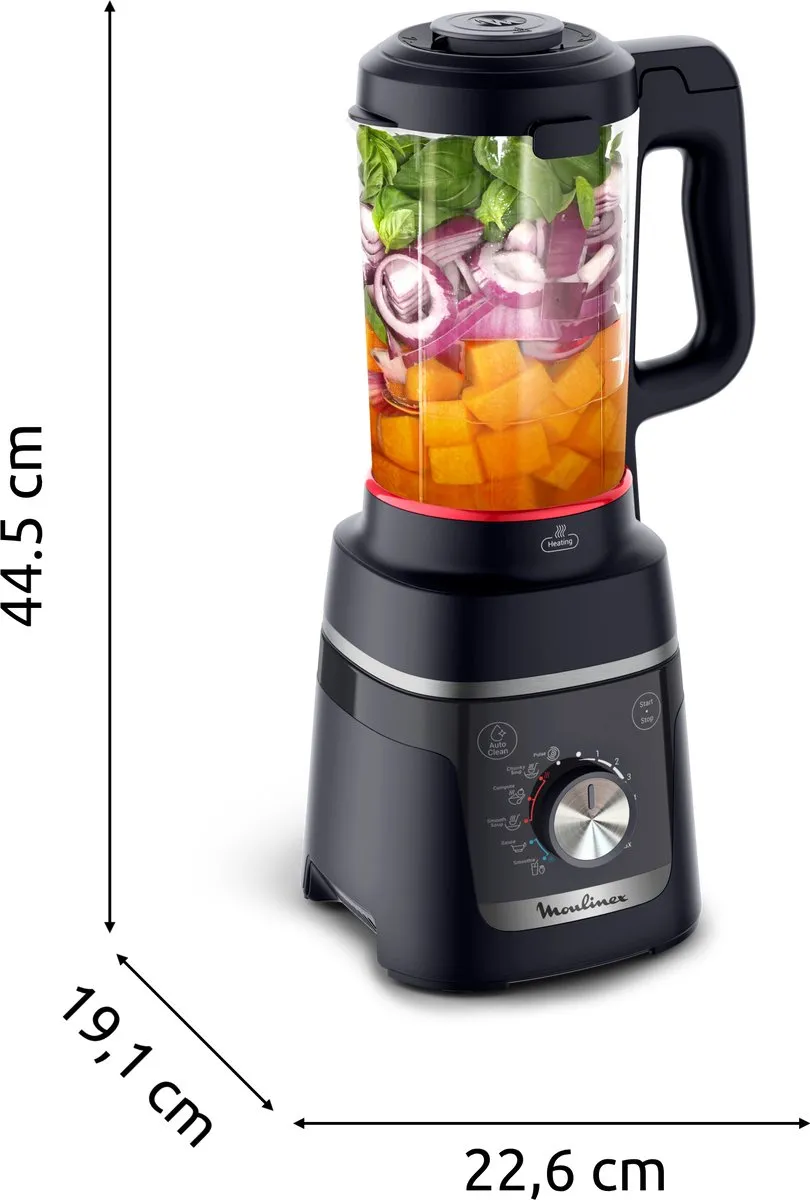 Moulinex Blendforce Cook LM5768F0 Verwarmende Blender 1000W - 1,5L - Nacht Blauw - afbeelding 6 van 6
