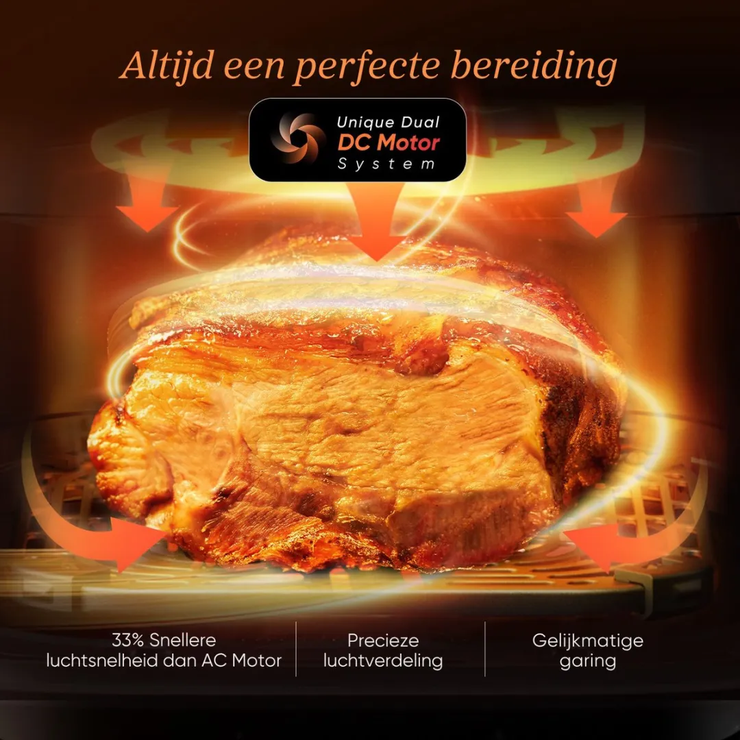 Cosori Turbo Tower Compact 8.6L Airfryer - 2630W - Zwart/Goud