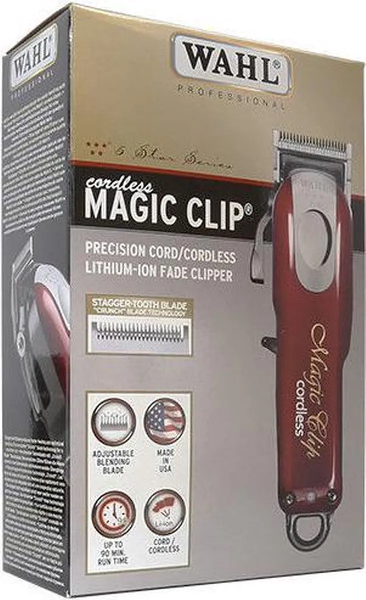 Wahl Magic Clip Cordless Trimmer - Rood
