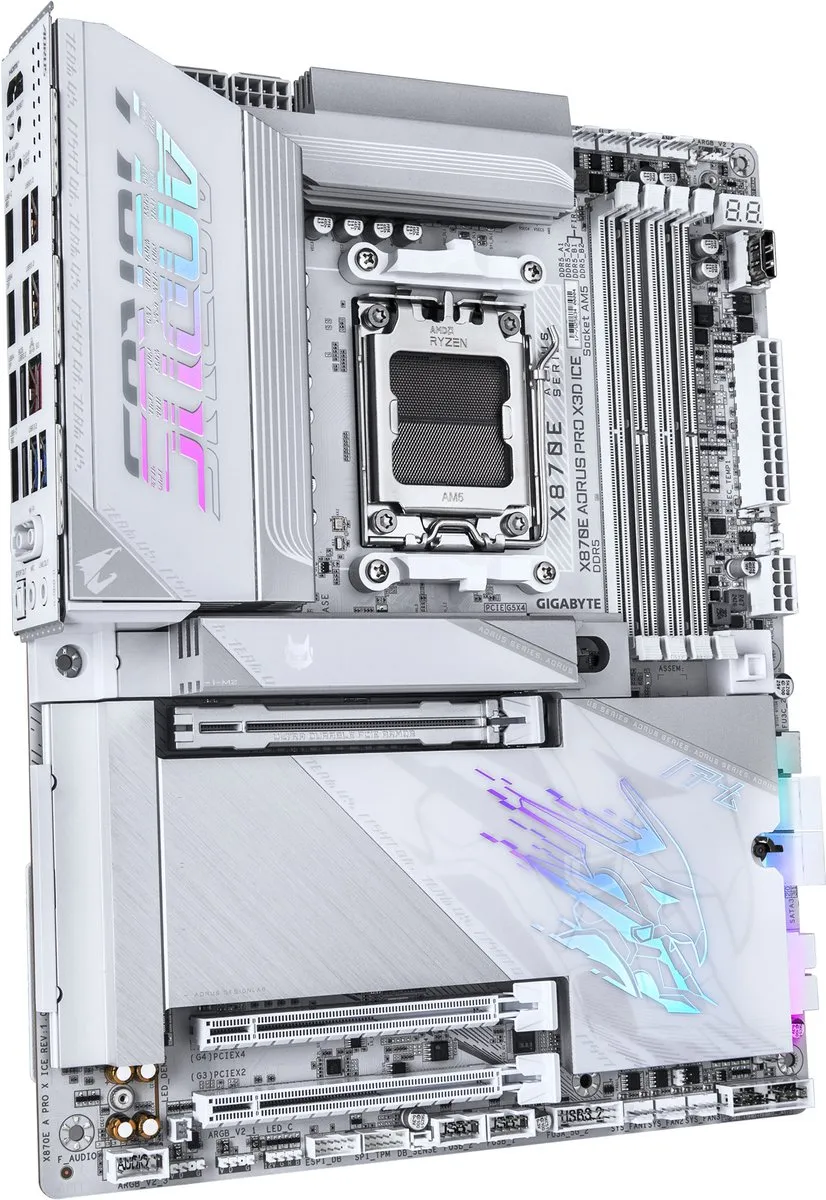 Gigabyte X870E AORUS PRO X3D ICE AM5 Moederbord