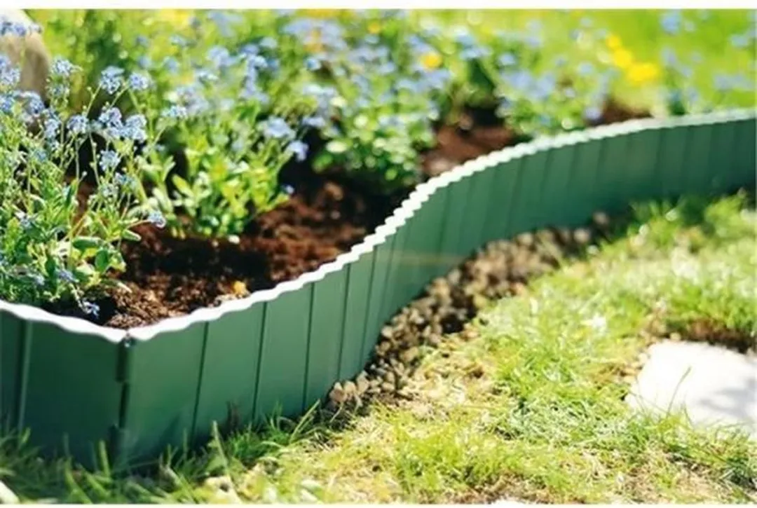 Prosperplast GARDEN FENCE Tuinrand 16cmx5,9m - 10 Stuks - Bosgroen