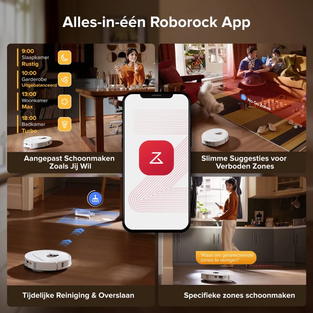Roborock QV 35S Qrevo Plus Robotstofzuiger - 10000 Pa - Wit