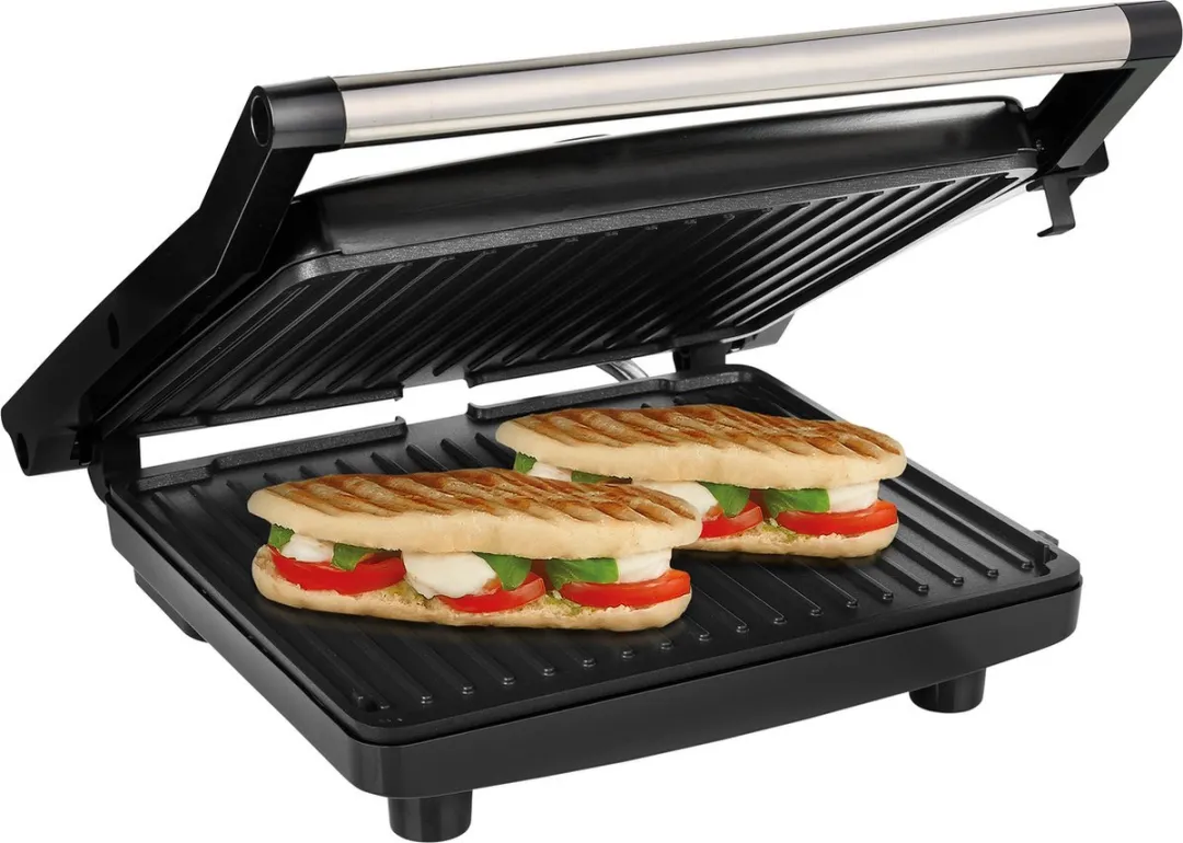 Tristar Panini Grill XL GR2858GRILL Contactgrill - 400W - 2 Stuks - Zwart/RVS