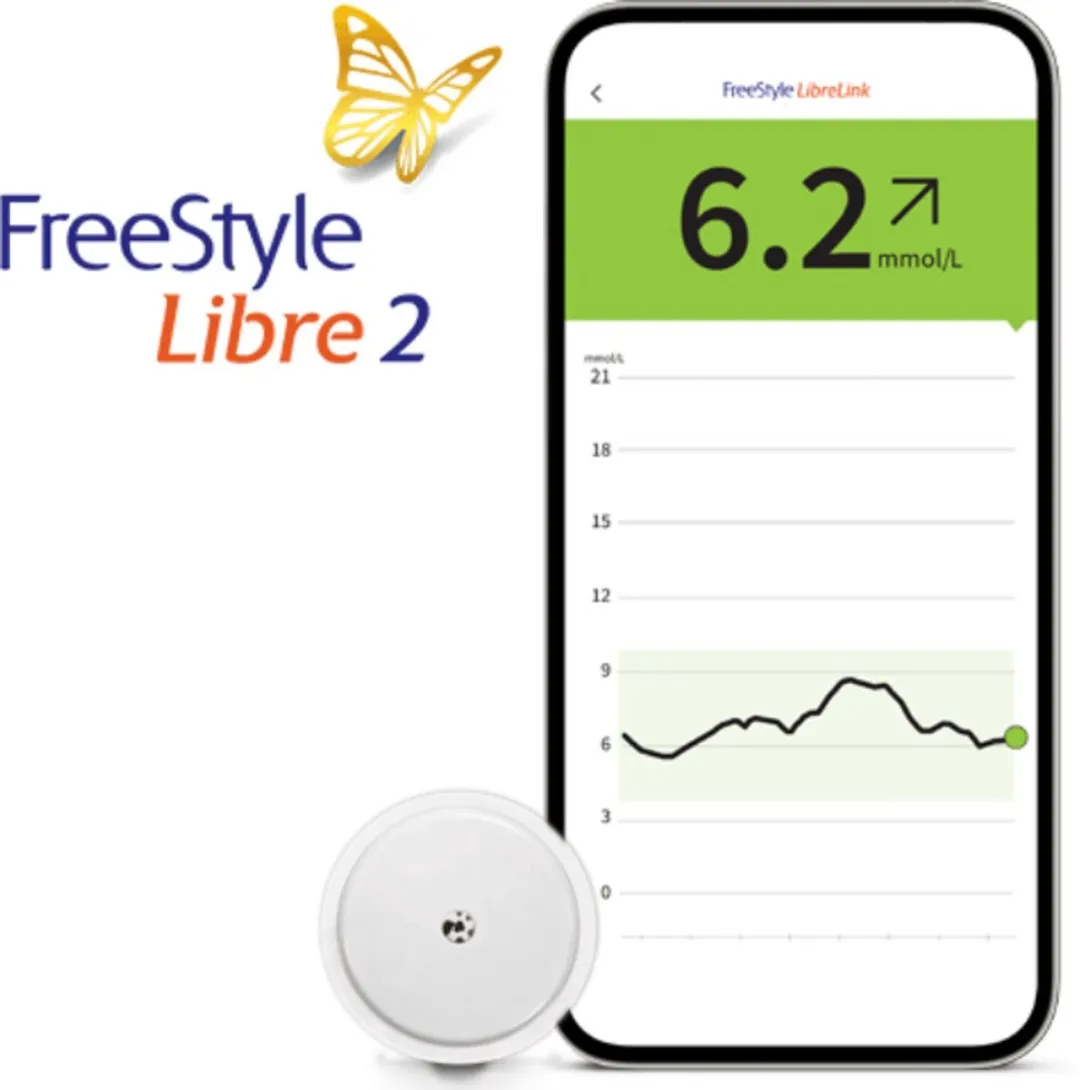 Abbott Freestyle Libre 2 PLUS Sensor - 15 Dagen - Wit/Geel