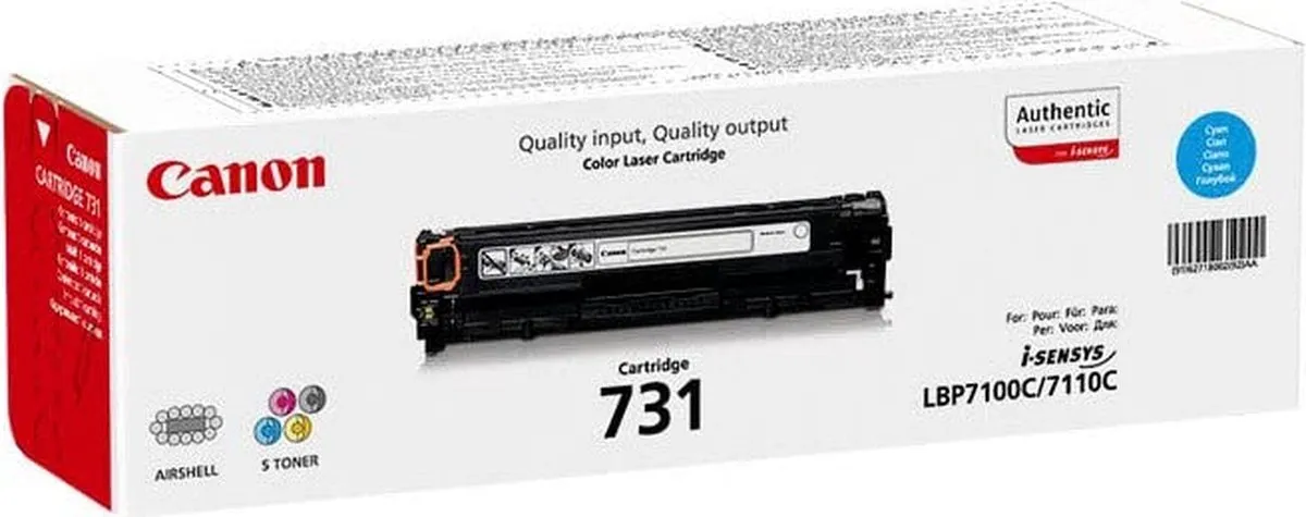 Canon 731C Tonercartridge - Cyaan 1500 Pagina's