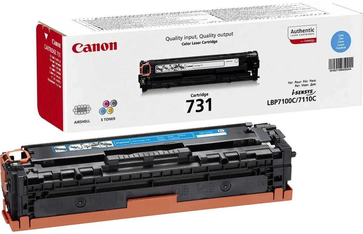 Canon 731C Tonercartridge - Cyaan 1500 Pagina's