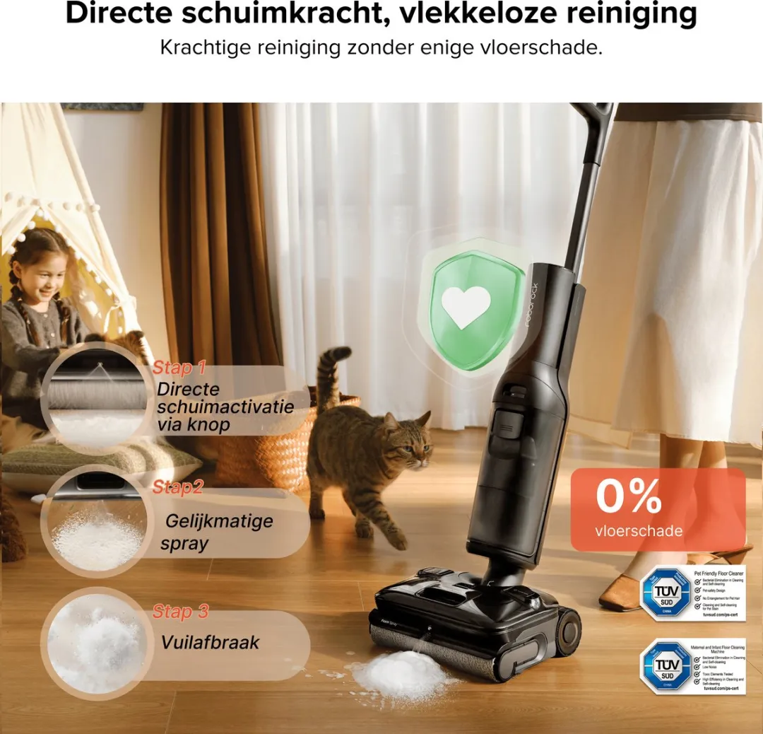 Roborock F25 ACE Pro Vloerreiniger 25.000 Pa - Zwart