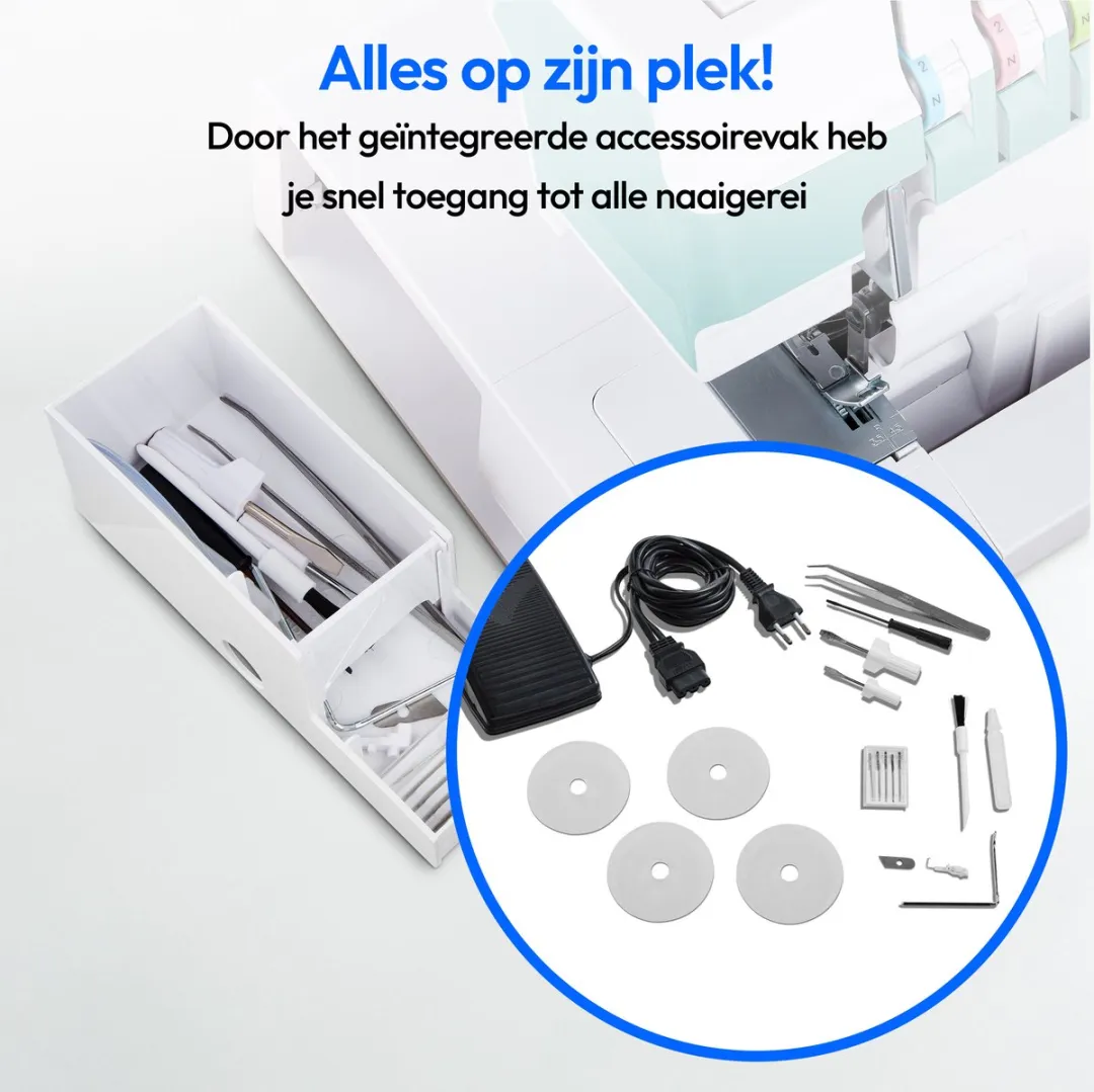 Medion SO90 Overlock Naaimachine - 1200 St/min - Turkoois