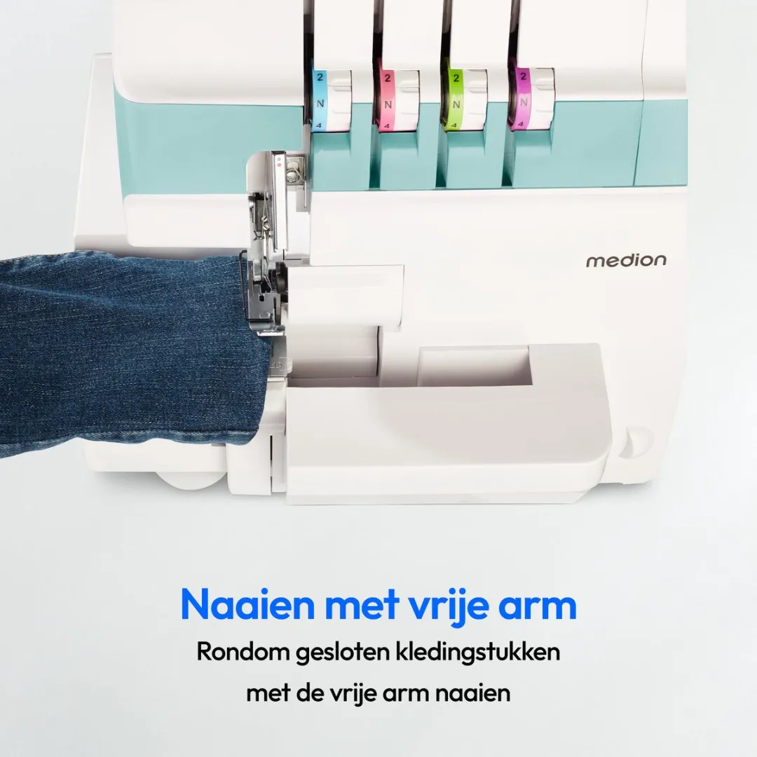 Medion SO90 Overlock Naaimachine - 1200 St/min - Turkoois