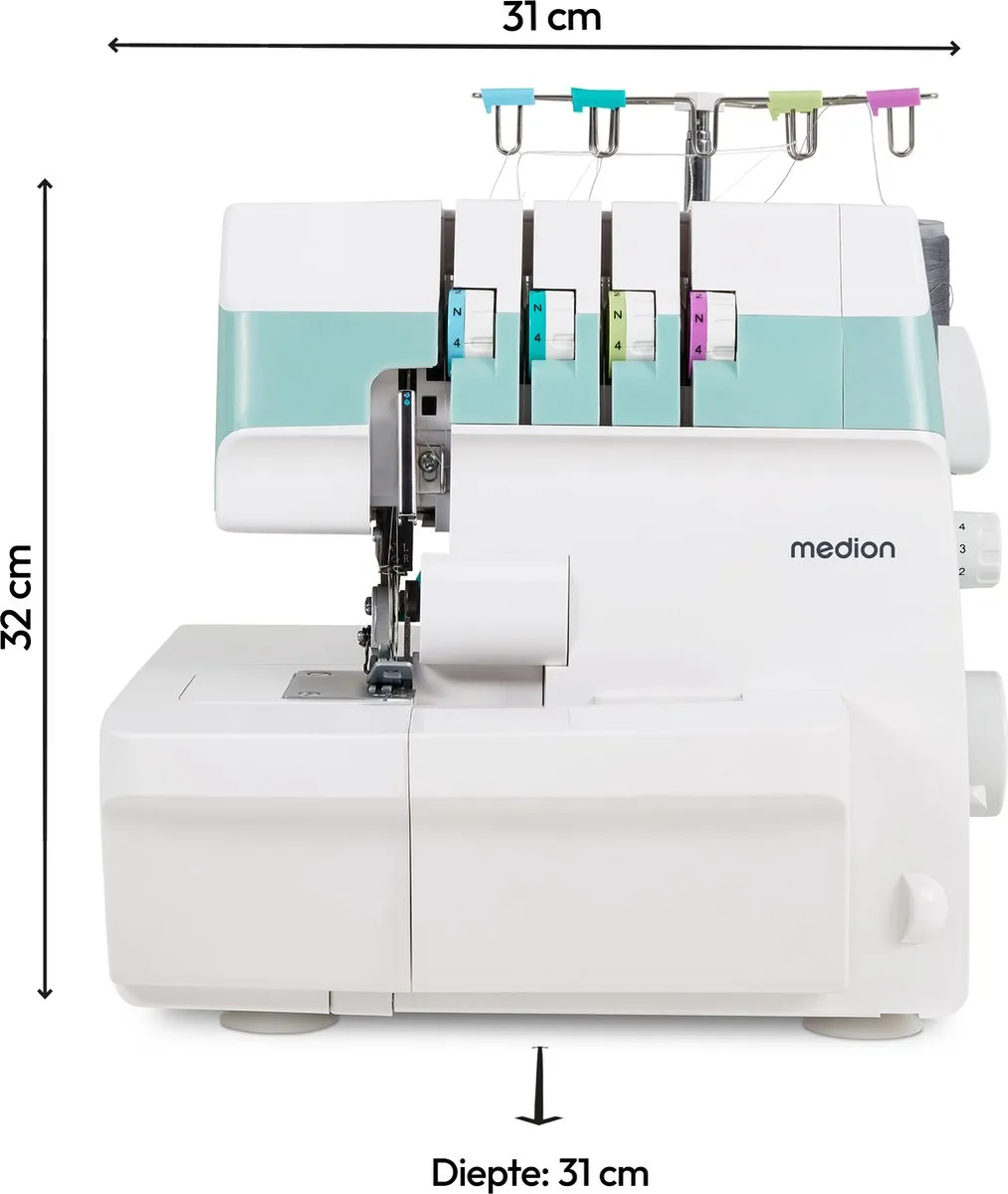 Medion SO90 Overlock Naaimachine - 1200 St/min - Turkoois - afbeelding 6 van 6