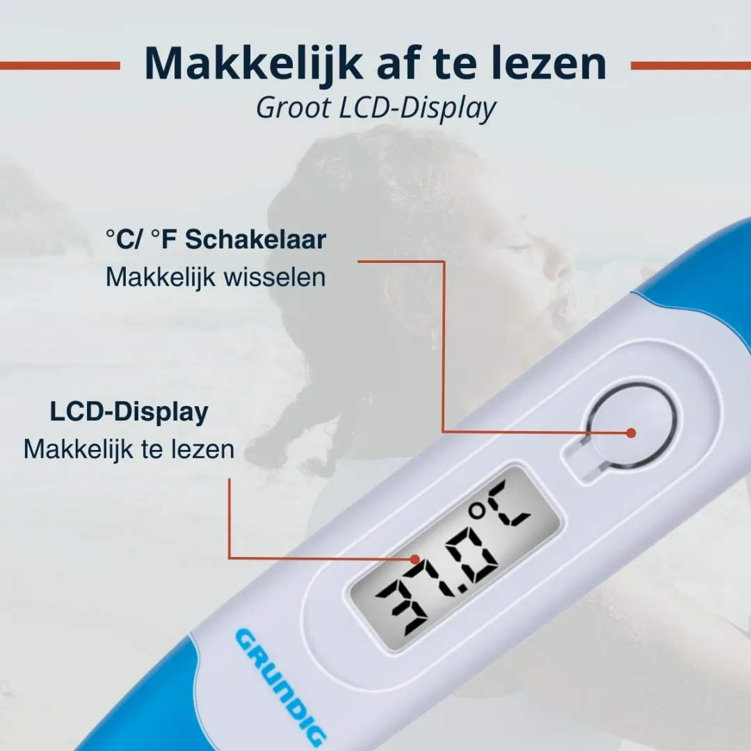 Grundig Digitale Koortsthermometer 8711252342108 - Blauw