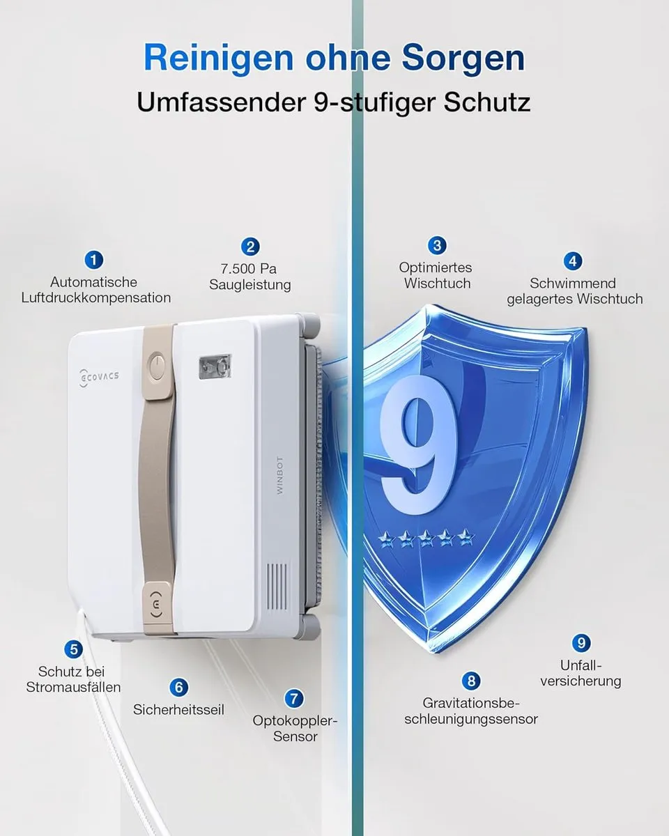 Ecovacs Winbot Mini WG841-01TD Robot Ramenwasser - Beige