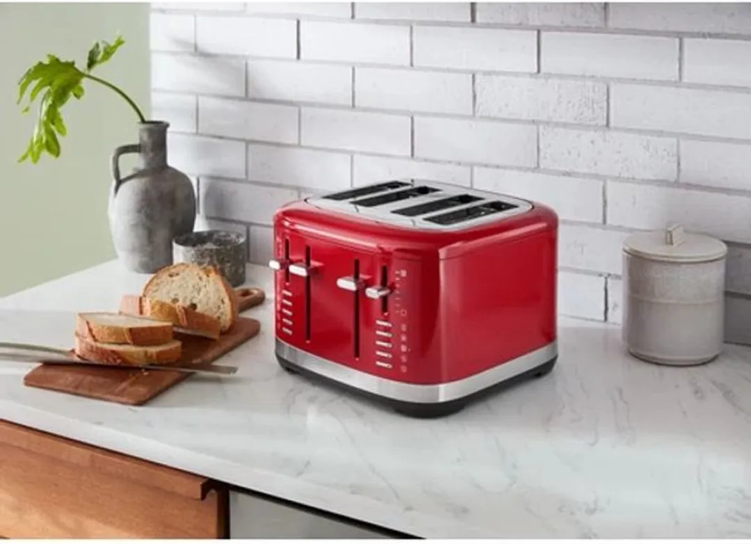 KitchenAid 5KMT4109EER Broodrooster - 4 Sleuven Rood - afbeelding 6 van 6