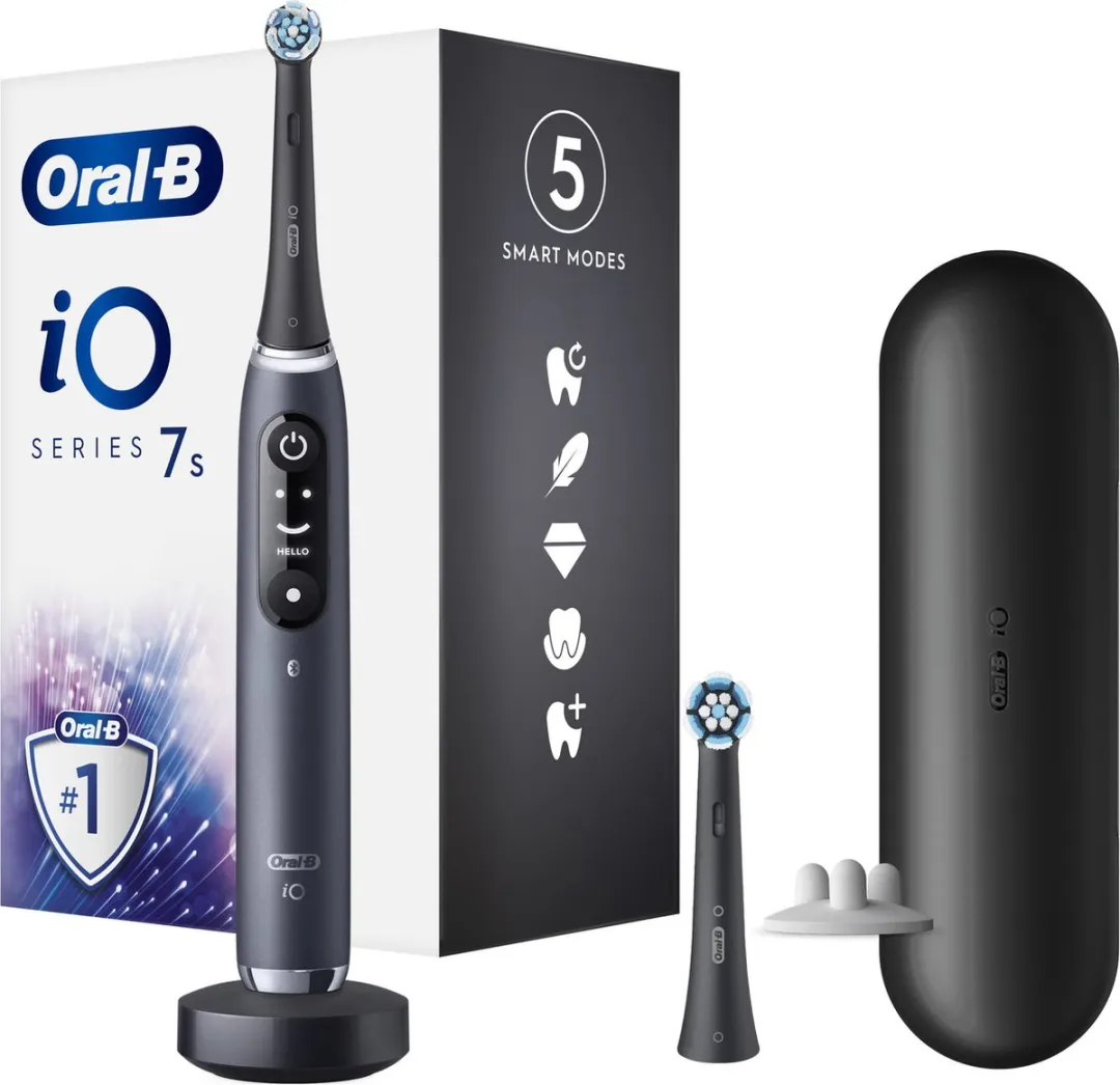 Oral-B iO7 Black Onyx Elektrische Tandenborstel - 2 Opzetborstels