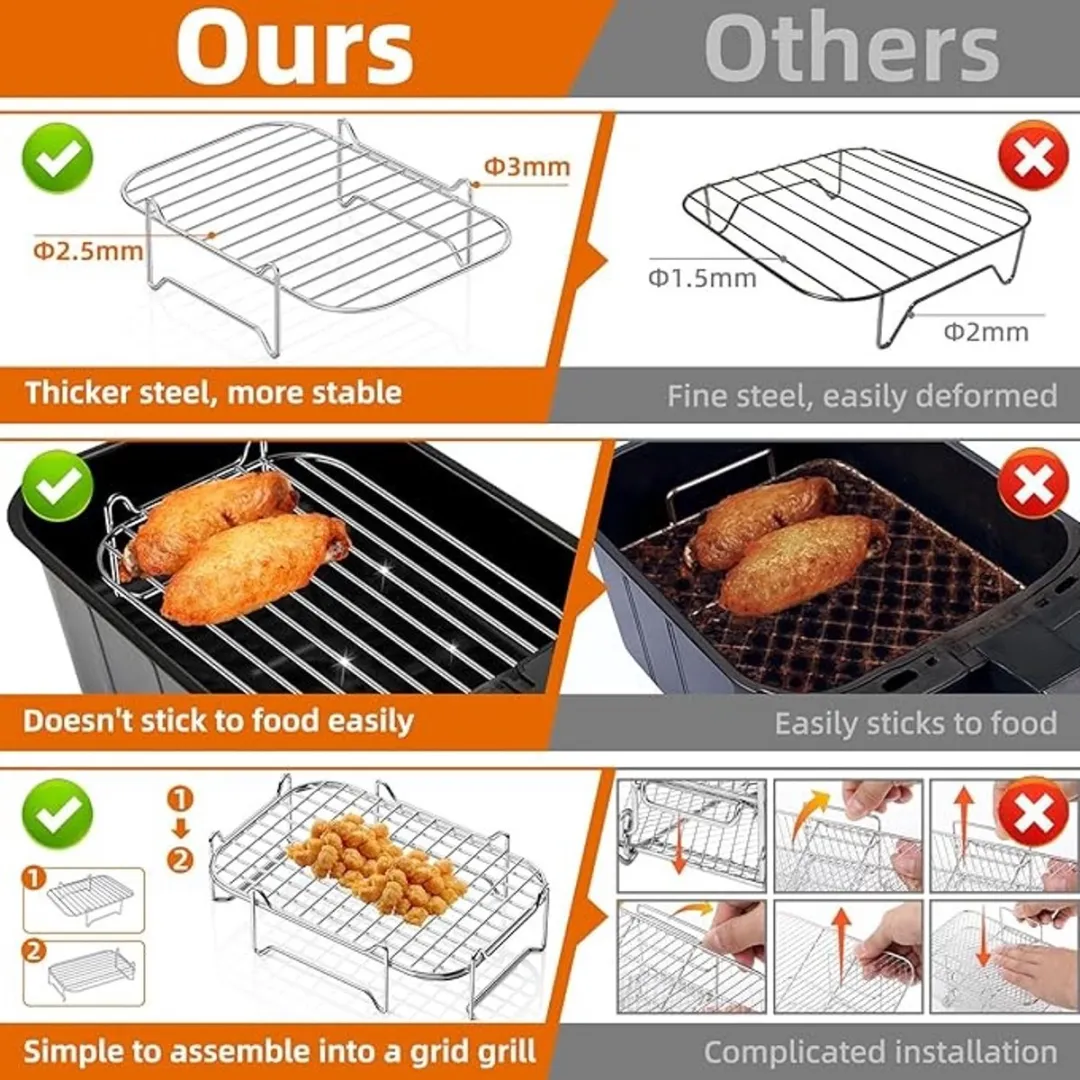 Ninja Dual Zone Grillrooster 2-delig - Zilver